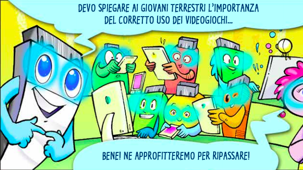 Alieni digitali davanti ad un computer